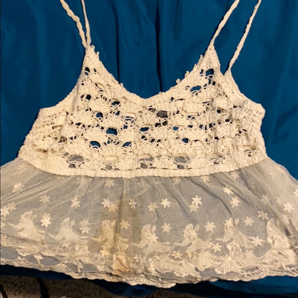 Lace see through top!